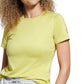 Camiseta básica feminina Bass Outdoor Cross Performance, amarela, tamanho pequeno