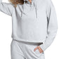 Bass Outdoor Batona French Terry Moletom com zíper e meio zíper feminino cinza tamanho GG