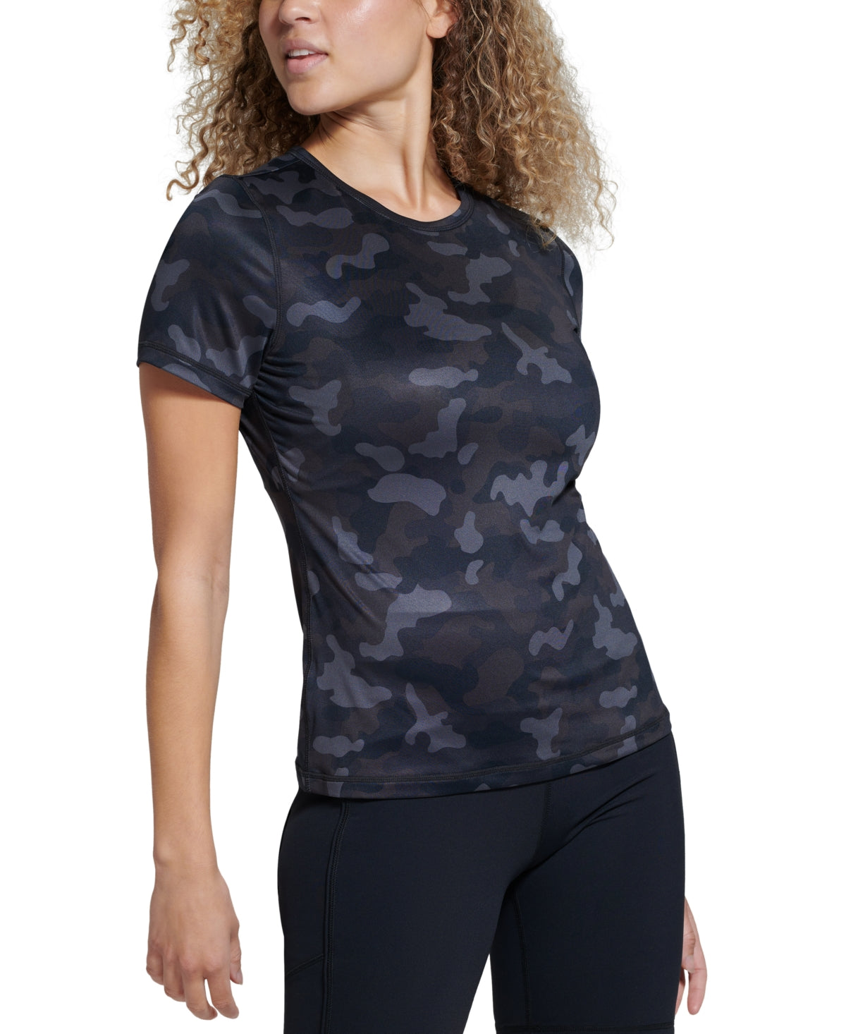 Camiseta básica feminina Bass Outdoor Camo Cross Performance preta tamanho XS