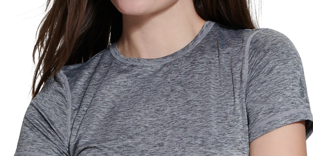 Camiseta básica feminina Bass Outdoor Cross Performance preta, tamanho M