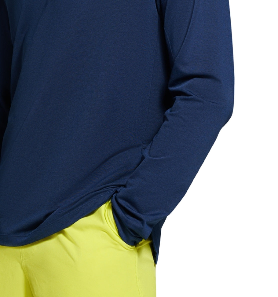 Bass Outdoor Hilltop Manga Longa Henley Azul Tamanho Grande Masculino