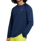 Bass Outdoor Hilltop Manga Longa Henley Azul Tamanho Grande Masculino