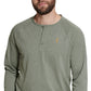 Bass Outdoor Hilltop Manga Longa Henley Verde Masculino Tamanho Médio