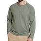Bass Outdoor Hilltop Manga Longa Henley Verde Masculino Tamanho Médio
