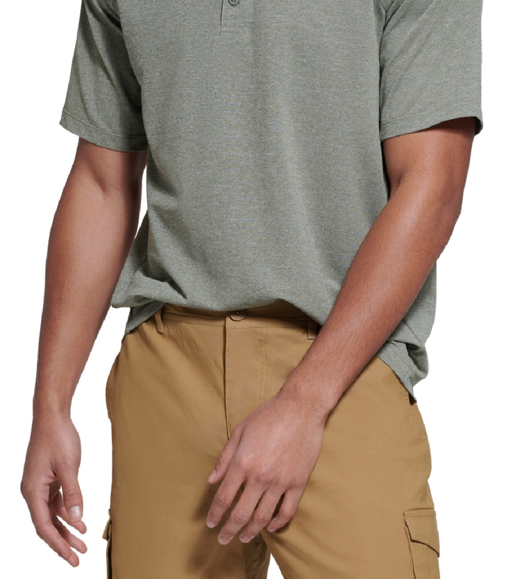 Camisa masculina Bass Outdoor Hilltop Henley verde tamanho pequeno