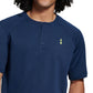 Camisa masculina Bass Outdoor Hilltop Henley azul tamanho médio