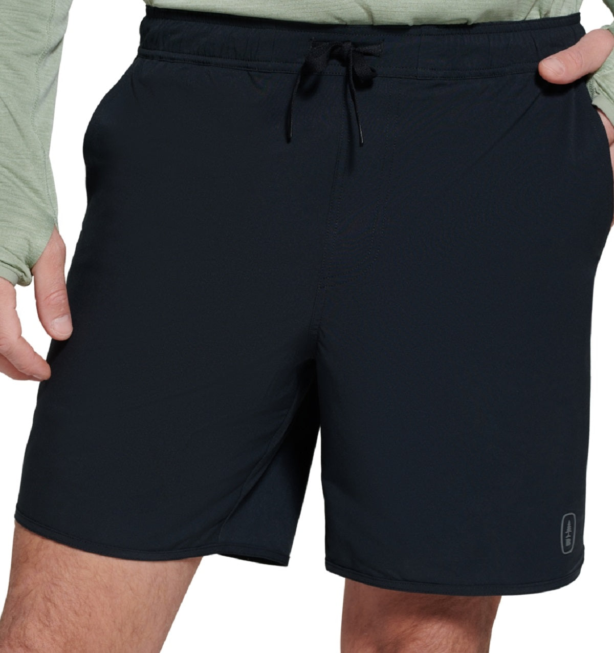 Shorts de trilha com cordão Bass Outdoor masculino, preto, tamanho extragrande