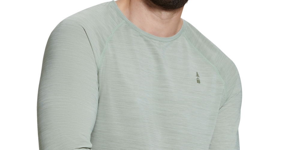 Camisas de manga comprida Bass Outdoor Fitness masculinas, verdes