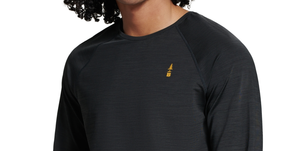 Camiseta masculina de manga comprida Bass Outdoor Path, preta