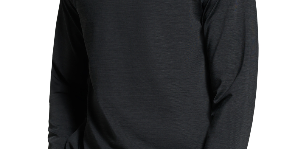 Camiseta masculina de manga comprida Bass Outdoor Path, preta