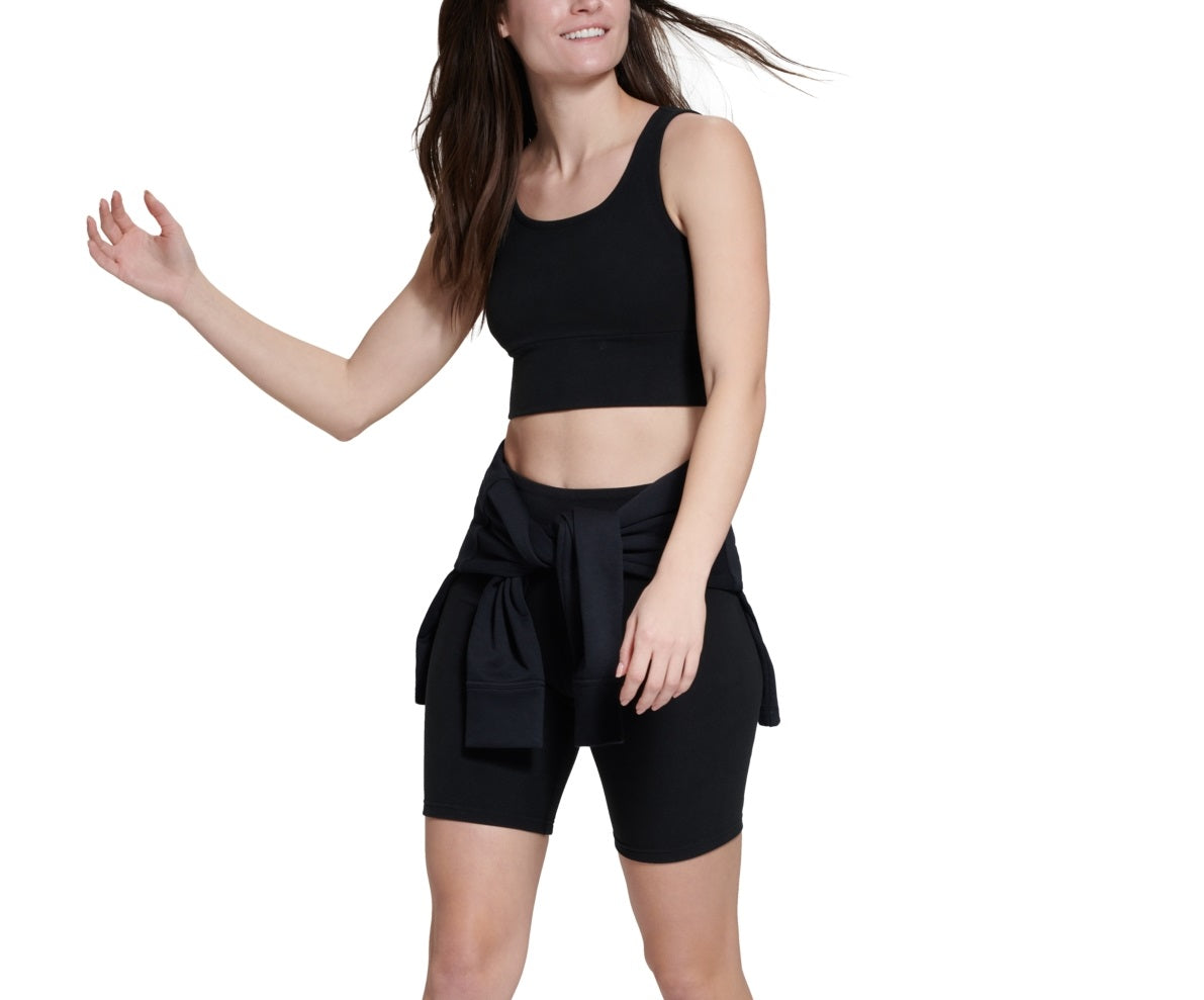 Sutiã esportivo canelado Bass Outdoor Greenway feminino, preto, tamanho extragrande