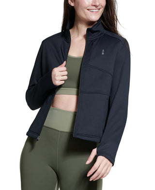 Jaqueta de lã leve com zíper completo para mulheres Bass Outdoor, preta, tamanho pequeno