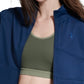 Jaqueta de lã leve com zíper completo Bass Outdoor feminina, azul, tamanho extragrande