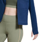 Jaqueta de lã leve com zíper completo Bass Outdoor feminina, azul, tamanho extragrande