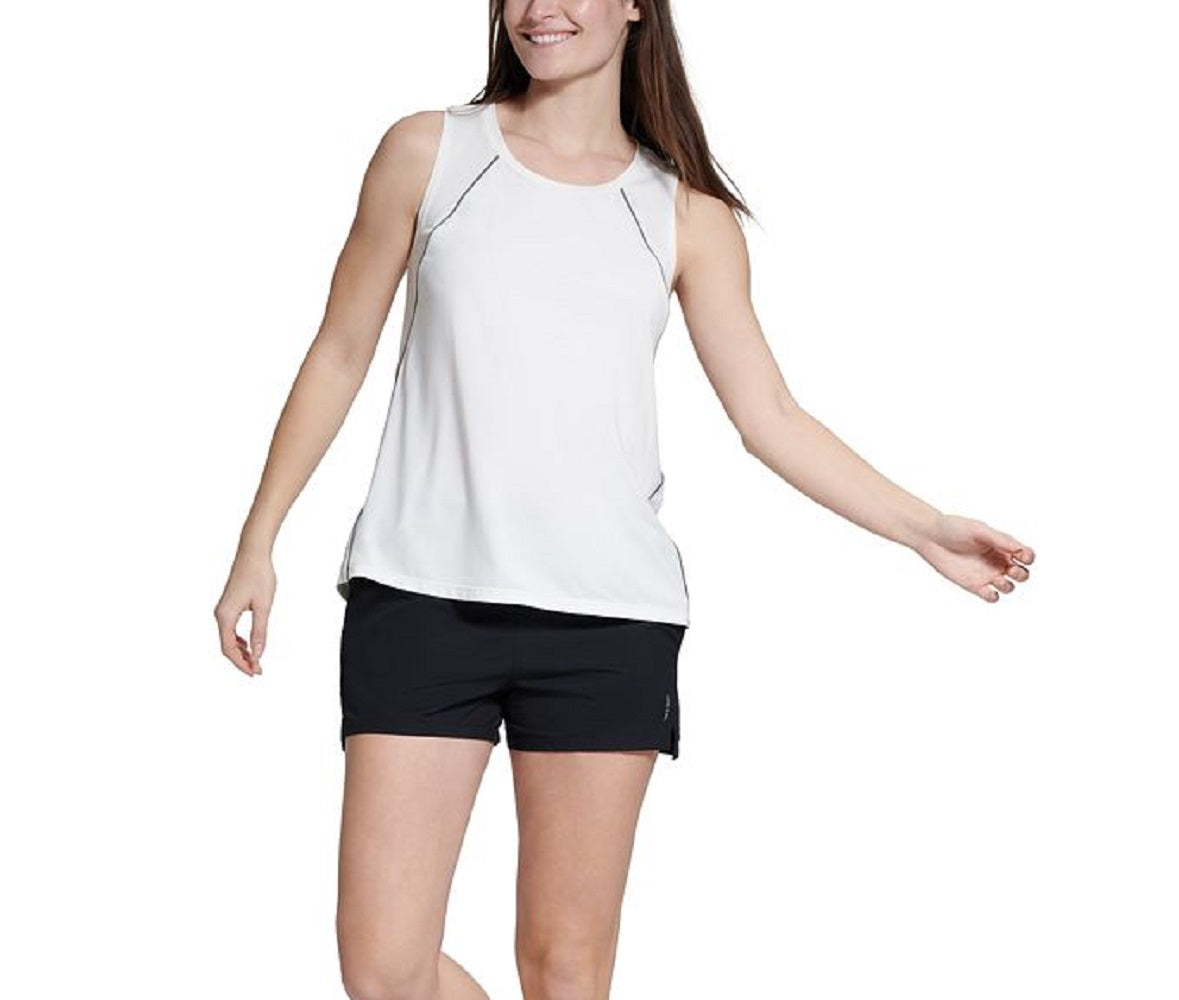 Camiseta regata feminina Macworth da Bass Outdoor, branca, tamanho pequeno