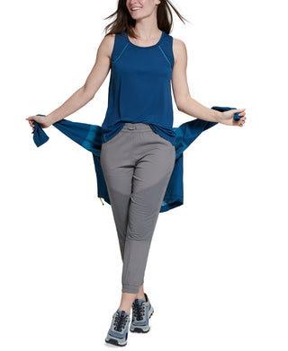 Camiseta regata feminina Macworth Bass Outdoor azul tamanho X-S