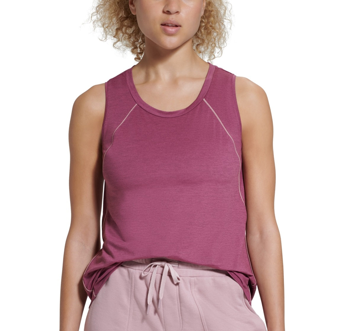 Camiseta regata feminina Macworth Bass Outdoor rosa tamanho grande
