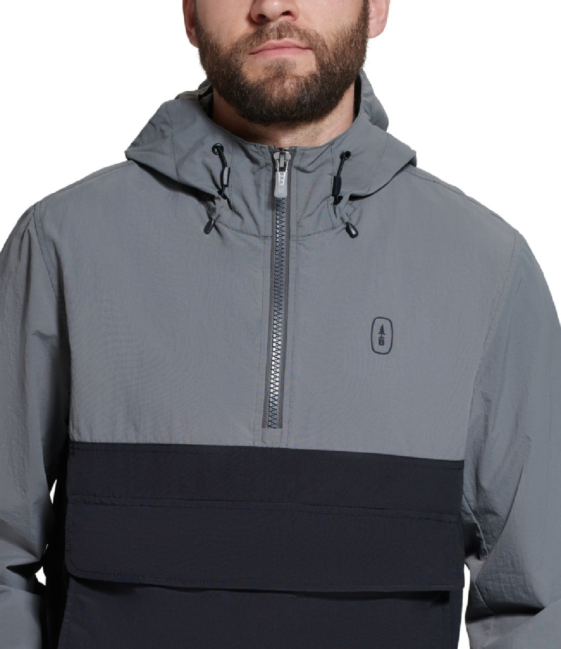 Jaqueta anoraque dobrável masculina Bass Outdoor, preta, tamanho XX-G