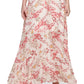 Vestido longo feminino Kensie com saia plissada rosa tamanho 6