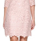 Vestido curto de renda Kensie feminino, rosa, tamanho 4