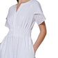 Vestido feminino Kensie com ilhós bordados e camadas, branco, tamanho 4