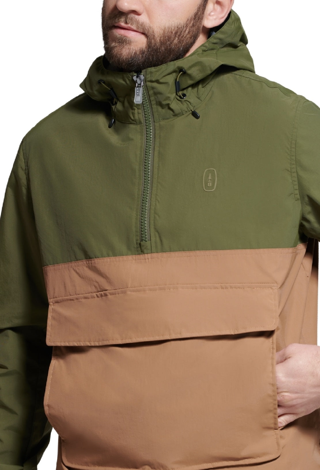Jaqueta anoraque dobrável masculina Bass Outdoor, verde, tamanho extragrande