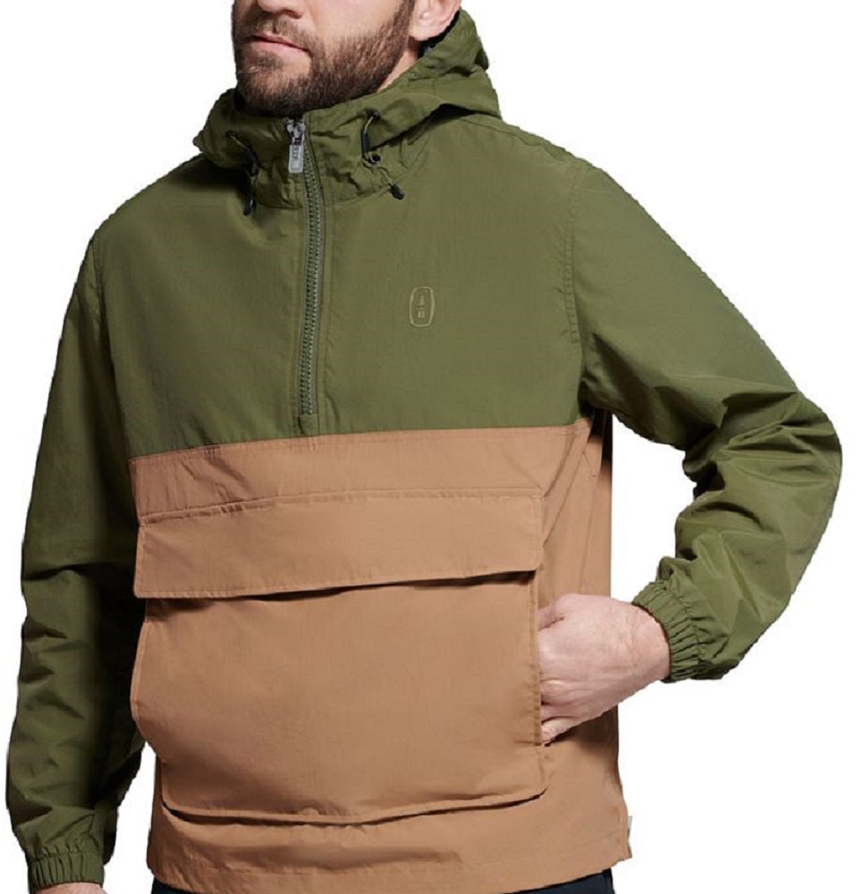 Jaqueta anoraque dobrável masculina Bass Outdoor, verde, tamanho grande