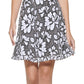 Vestido evasê floral de renda Kensie feminino, preto, tamanho 8