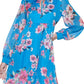 Vestido feminino Kensie com estampa floral azul, tamanho 12