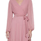 Vestido envelope falso com bolinhas e clipe Kensie feminino, rosa, tamanho 6