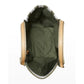 Tory Burch Gracie Listrada Canvas Tote Feminina Verde Tamanho Regular