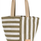 Tory Burch Gracie Listrada Canvas Tote Feminina Verde Tamanho Regular