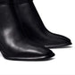 Tory Burch Bota Feminina com Fivela Multi Logo Preta Tamanho 8,5