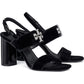 Tory Burch Eleanor Pavé Sandália Slingback Feminina Preta Tamanho 9,5