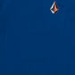 Camiseta masculina Volcom Iconic Stone manga comprida azul tamanho médio