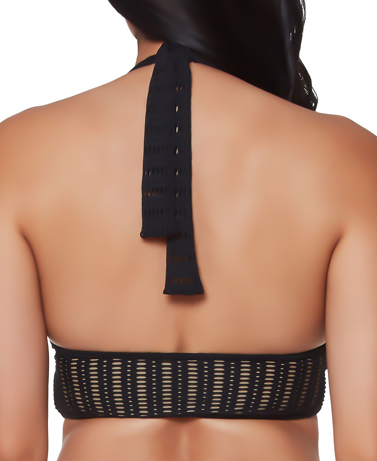 Biquíni Halter de Crochê Feminino Bar III, Top de Maiô Preto