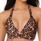 Biquíni Bar III Feminino com Faixa Cheetah e Top Halter, Marrom