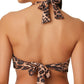 Biquíni Bar III Feminino com Faixa Cheetah e Top Halter, Marrom
