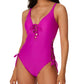 Bar III Maiô Feminino de Verão com Cadarço Rosa