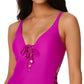Bar III Maiô Feminino de Verão com Cadarço Rosa