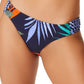 Jessica Simpson Island Paradise Side Shir Bikini Bottoms Maiô Feminino Azul Tamanho M