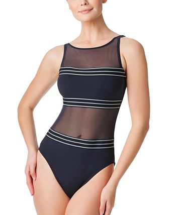 Maiô feminino Bleu By Rod Beattie Off The Grid, preto, tamanho 6
