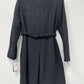 Casaco longo feminino Vince Camuto Petite com cinto e corrente, preto, tamanho pequeno XS
