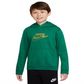 Moletom com capuz Nike Boy's Club Fleece, verde, tamanho grande