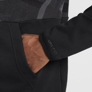 Moletom Nike Dri-FIT Fleece Full Zip Camo Fitness Masculino Preto Tamanho Grande