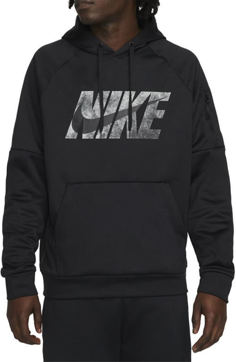 Moletom com capuz Nike Therma-FIT masculino, preto, tamanho XX-G