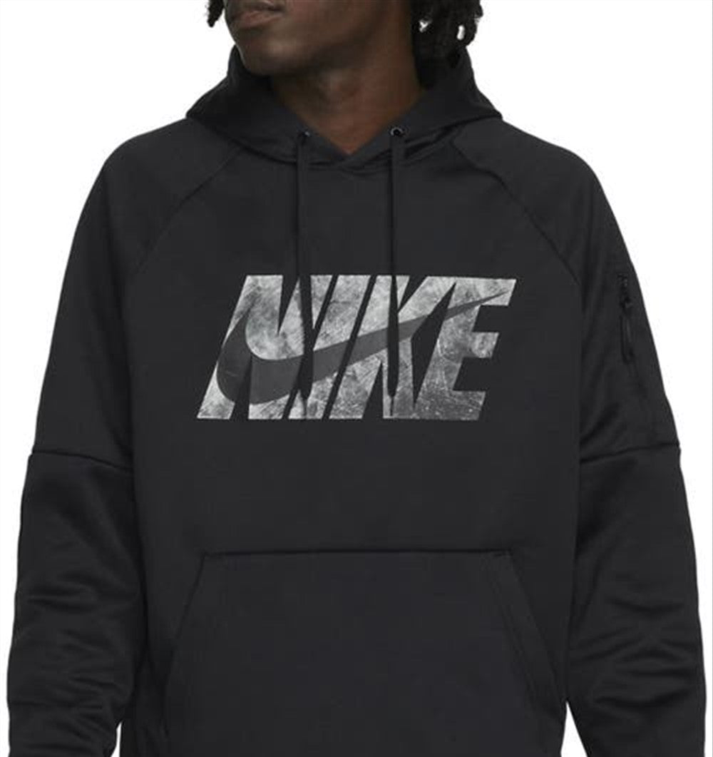 Moletom com capuz Nike Therma-FIT masculino, preto, tamanho XX-G