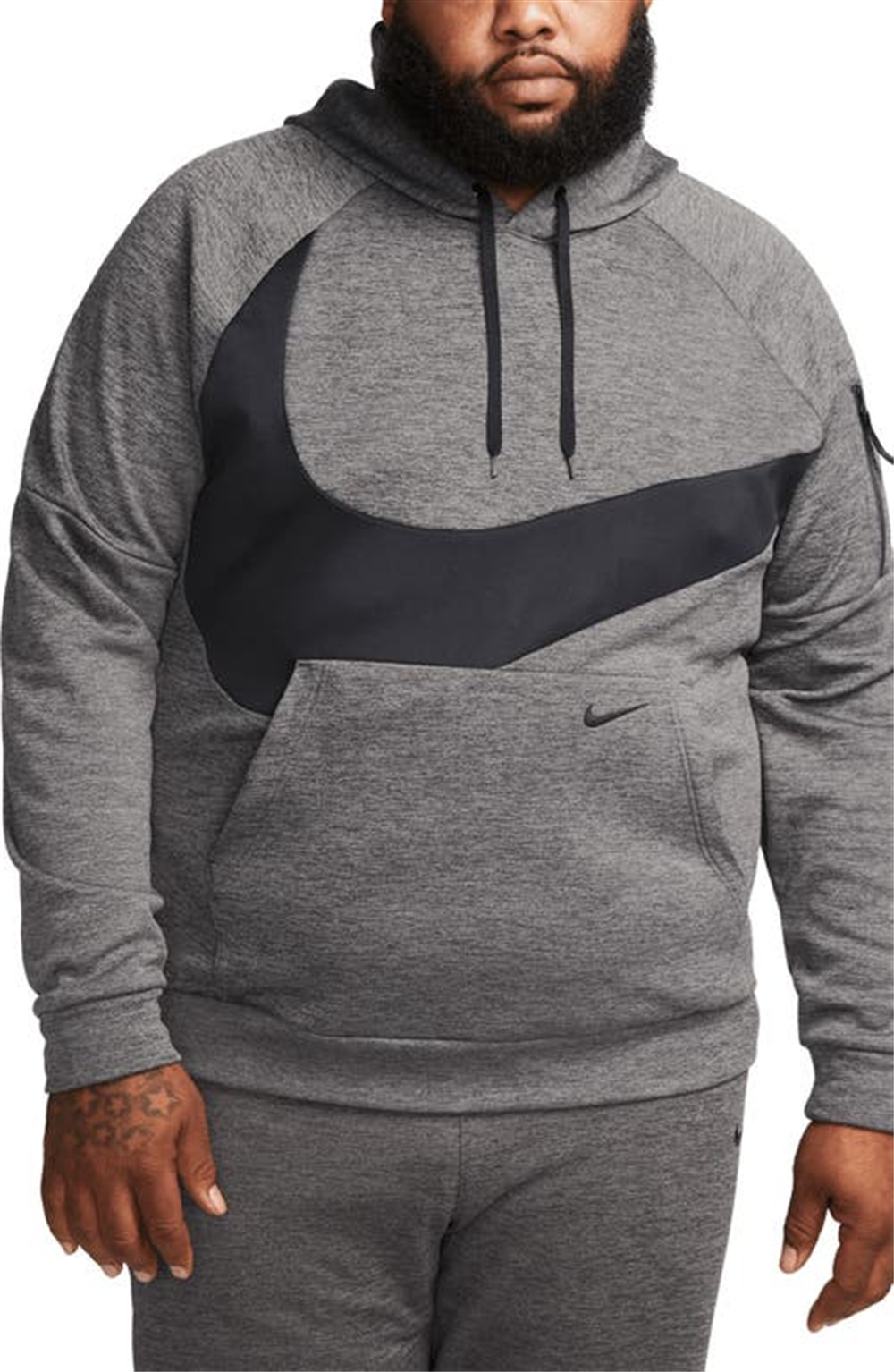Moletom com capuz Nike Therma FIT masculino cinza tamanho grande