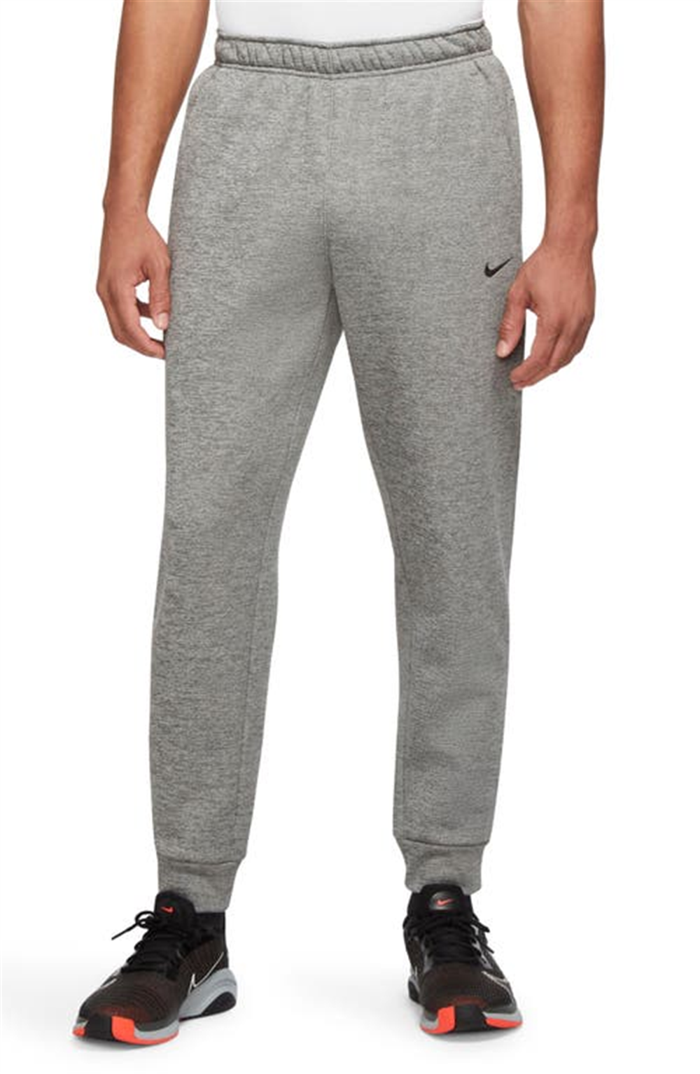 Calça de treino Nike Therma FIT Tapered masculina, cinza, tamanho médio