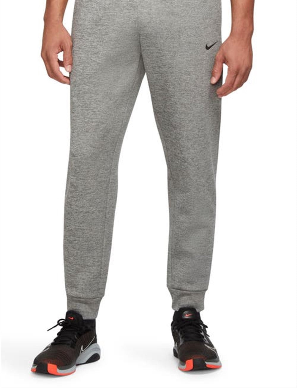Calça de treino Nike Therma FIT Tapered masculina, cinza, tamanho médio